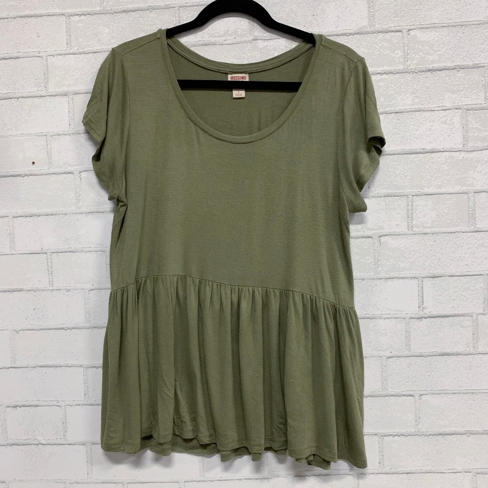 Mossimo Drop Waist Tee - Army Green - XL